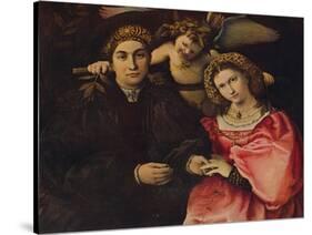 'Desposorio', (Micer Cassotti Marsilio and his wife Faustina), 1523, c1934-Lorenzo Lotto-Stretched Canvas