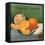 Dessert Brand - Redlands, California - Citrus Crate Label-Lantern Press-Framed Stretched Canvas