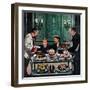 "Dessert Cart", January 1, 1955-Stevan Dohanos-Framed Premium Giclee Print