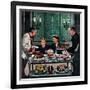 "Dessert Cart", January 1, 1955-Stevan Dohanos-Framed Giclee Print