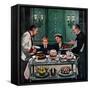 "Dessert Cart", January 1, 1955-Stevan Dohanos-Framed Stretched Canvas