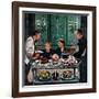 "Dessert Cart", January 1, 1955-Stevan Dohanos-Framed Giclee Print