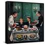 "Dessert Cart", January 1, 1955-Stevan Dohanos-Framed Stretched Canvas