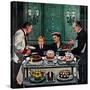 "Dessert Cart", January 1, 1955-Stevan Dohanos-Stretched Canvas