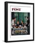 "Dessert Cart" Saturday Evening Post Cover, January 1, 1955-Stevan Dohanos-Framed Giclee Print