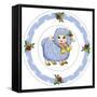 Dessert Plate Blue Lamb-Olga And Alexey Drozdov-Framed Stretched Canvas