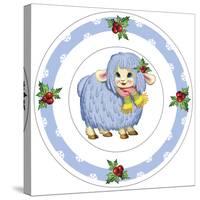 Dessert Plate Blue Lamb-Olga And Alexey Drozdov-Stretched Canvas