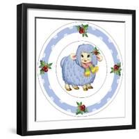 Dessert Plate Blue Lamb-Olga And Alexey Drozdov-Framed Photographic Print