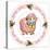 Dessert Plate Pink Lamb-Olga And Alexey Drozdov-Stretched Canvas