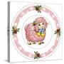 Dessert Plate Pink Lamb-Olga And Alexey Drozdov-Stretched Canvas