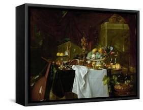 Dessert. Still-life, 1640-Jan Davidsz de Heem-Framed Stretched Canvas