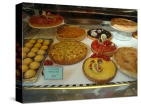 Desserts in Patisserie Window, Paris, France-Lisa S. Engelbrecht-Stretched Canvas