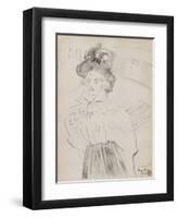 Dessins : femme à mi-corps-Henri de Toulouse-Lautrec-Framed Collectable Print