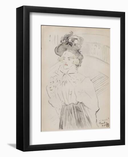 Dessins : femme à mi-corps-Henri de Toulouse-Lautrec-Framed Collectable Print