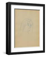 Dessins : Tête de femme de trois-quart-Henri de Toulouse-Lautrec-Framed Collectable Print