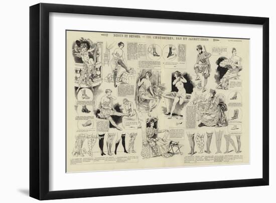 Dessus Et Dessous, Chaussures, Bas Et Jarretieres-null-Framed Giclee Print