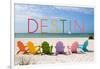 Destin, Florida - Colorful Beach Chairs-Lantern Press-Framed Art Print