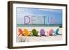 Destin, Florida - Colorful Beach Chairs-Lantern Press-Framed Art Print