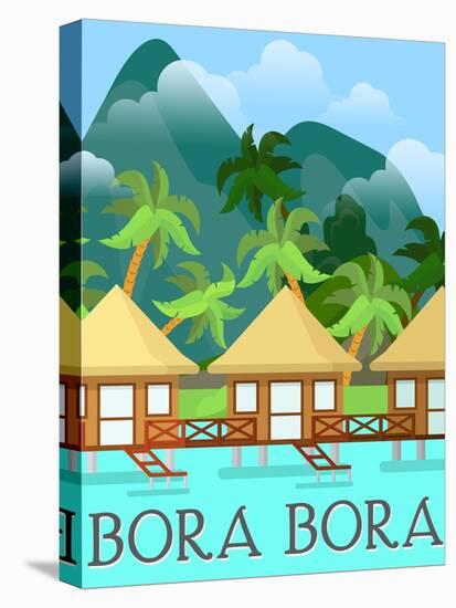 Destination Bora Bora-The Trainyard Cooperative-Stretched Canvas