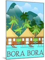 Destination Bora Bora-The Trainyard Cooperative-Mounted Giclee Print