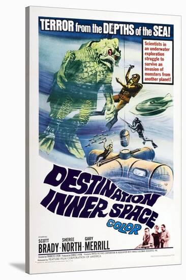 Destination Inner Space, US poster, Scott Brady, Sheree North, Gary Merrill, 1966-null-Stretched Canvas