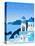 Destination Santorini-The Trainyard Cooperative-Stretched Canvas