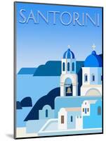 Destination Santorini-The Trainyard Cooperative-Mounted Giclee Print