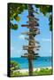 Destination Signs - Key West - Florida-Philippe Hugonnard-Framed Stretched Canvas