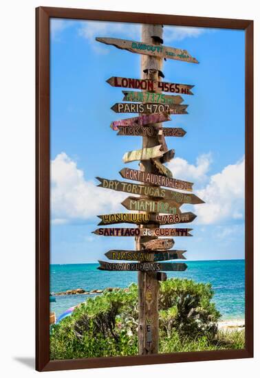 Destination Signs - Key West - Florida-Philippe Hugonnard-Framed Photographic Print