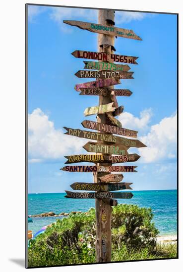 Destination Signs - Key West - Florida-Philippe Hugonnard-Mounted Photographic Print