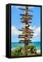 Destination Signs - Key West - Florida-Philippe Hugonnard-Framed Stretched Canvas