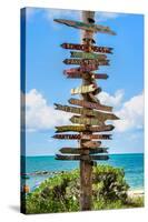 Destination Signs - Key West - Florida-Philippe Hugonnard-Stretched Canvas