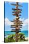 Destination Signs - Key West - Florida-Philippe Hugonnard-Stretched Canvas