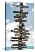 Destination Signs - Key West - Florida-Philippe Hugonnard-Stretched Canvas