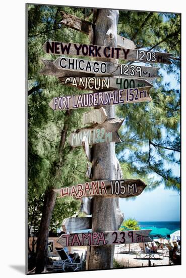 Destination Signs - Key West - Florida-Philippe Hugonnard-Mounted Photographic Print