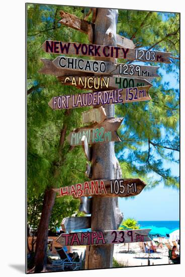 Destination Signs - Key West - Florida-Philippe Hugonnard-Mounted Premium Photographic Print