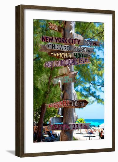 Destination Signs - Key West - Florida-Philippe Hugonnard-Framed Photographic Print