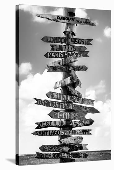 Destination Signs - Key West - Florida-Philippe Hugonnard-Stretched Canvas