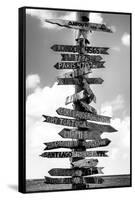 Destination Signs - Key West - Florida-Philippe Hugonnard-Framed Stretched Canvas