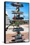 Destination Signs - Key West - Florida-Philippe Hugonnard-Framed Stretched Canvas