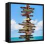 Destination Signs - Key West - Florida-Philippe Hugonnard-Framed Stretched Canvas