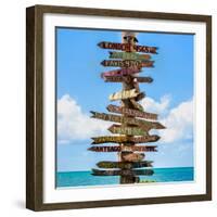 Destination Signs - Key West - Florida-Philippe Hugonnard-Framed Photographic Print