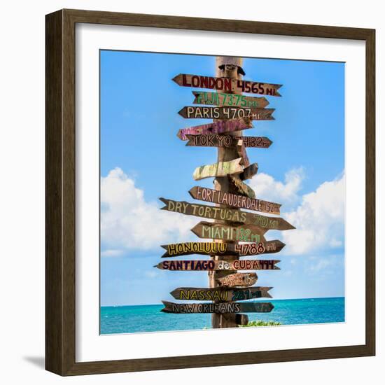 Destination Signs - Key West - Florida-Philippe Hugonnard-Framed Photographic Print