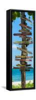 Destination Signs - Key West - Florida-Philippe Hugonnard-Framed Stretched Canvas