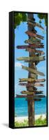 Destination Signs - Key West - Florida-Philippe Hugonnard-Framed Stretched Canvas