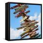 Destination Signs - Key West - Florida-Philippe Hugonnard-Framed Stretched Canvas