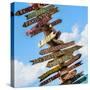 Destination Signs - Key West - Florida-Philippe Hugonnard-Stretched Canvas