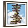 Destination Signs - Key West - Florida-Philippe Hugonnard-Framed Photographic Print