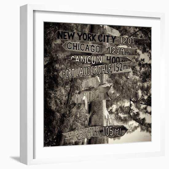 Destination Signs - Key West - Florida-Philippe Hugonnard-Framed Photographic Print