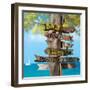 Destination Signs - Key West - Florida-Philippe Hugonnard-Framed Photographic Print